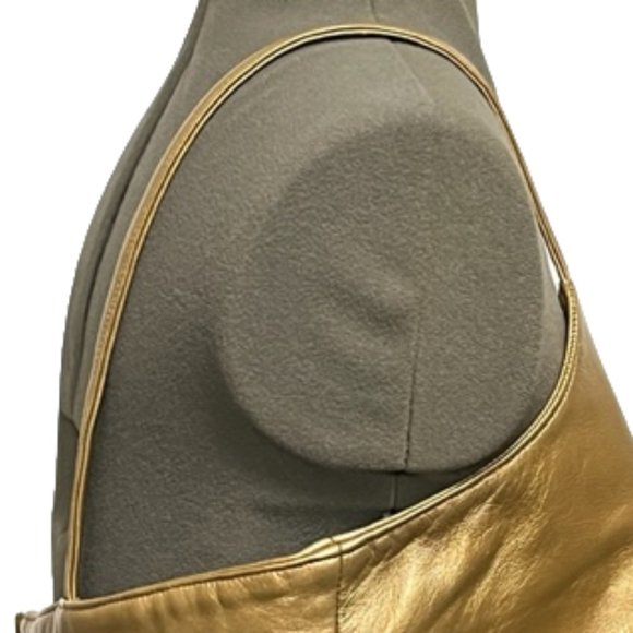 MARGARET GODFREY Gold Soft Leather Fully Lined Camisole NWT - Picture 13 of 16